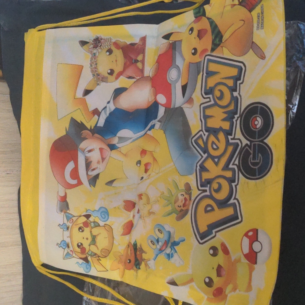 Pokemon Backpack Kids Adult Drawstring Girls Boys New Pokemon Design Both Sides